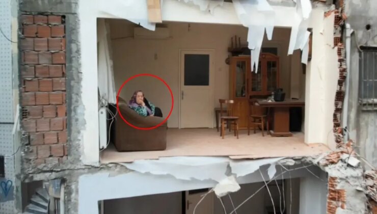 4 katlı bina yıkıldı; bitişikteki apartman duvarsız kaldı