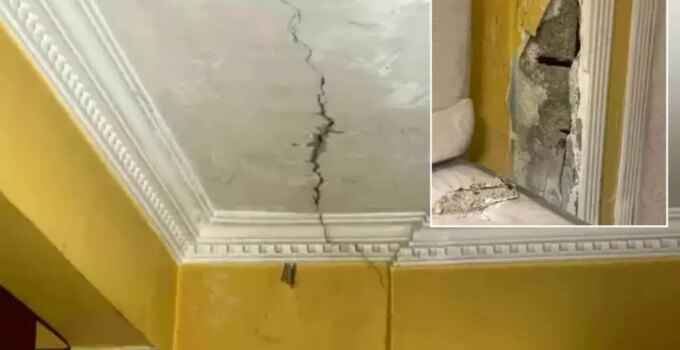 Adres yine Kocaeli! Kolonlarda çatlak oluştu, aile evi terk etti