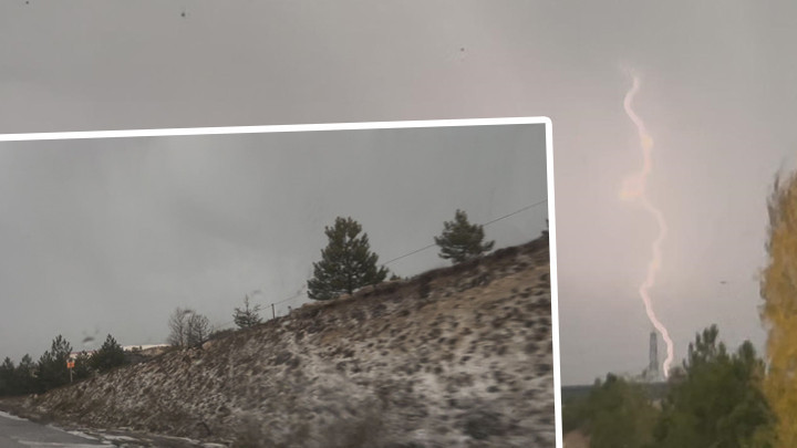 Aniden başladı! Ceviz büyüklüğünde dolu yağdı