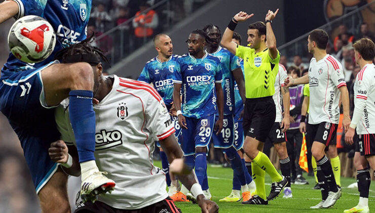 Beşiktaş-Samsunspor maçında çok konuşulan pozisyon: ‘VAR’ incelemeye çağırdı, hakem penaltı ‘yok’ dedi!
