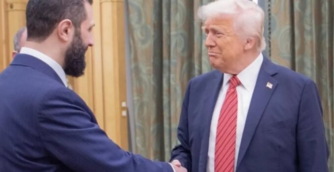 Beyaz Saray’da bir ilk! Donald Trump ile Suriye lideri Şara bir araya geldi