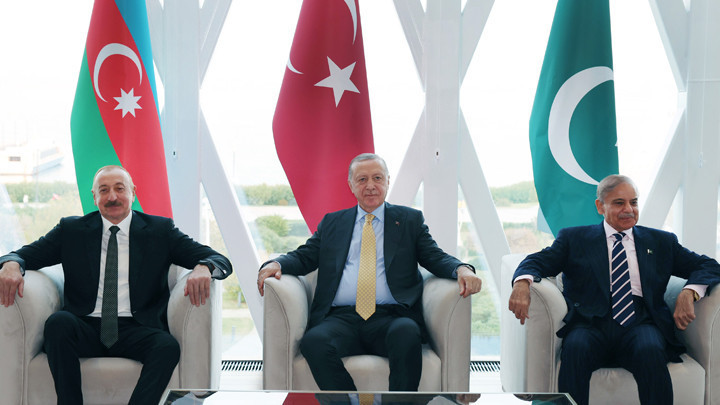Cumhurbaşkanı Erdoğan, Aliyev ve Şerif ile görüştü