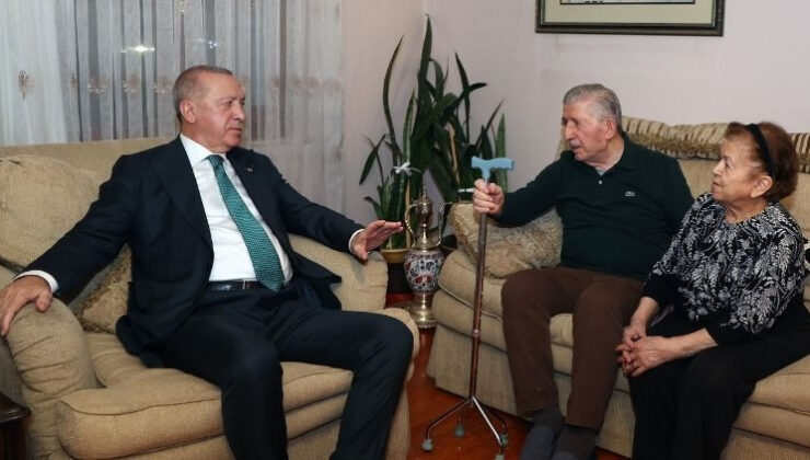 Cumhurbaşkanı Erdoğan’dan eski TBMM Başkanı Toptan’a ziyaret