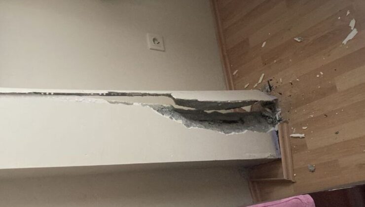 Darıca ilçesinde 2 binanın kolonları çatladı, vatandaşlar evlerini tahliye etti