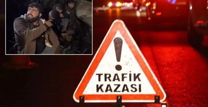 Dur ihtarına uymadı, kaza yaptı! Araçtan 9 göçmen çıktı