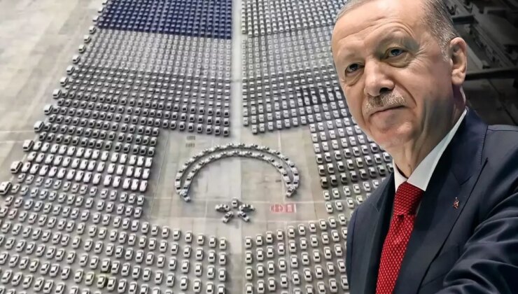 Erdoğan törenle dağıttı! 9 bin 200 araç tek karede böyle görüntülendi