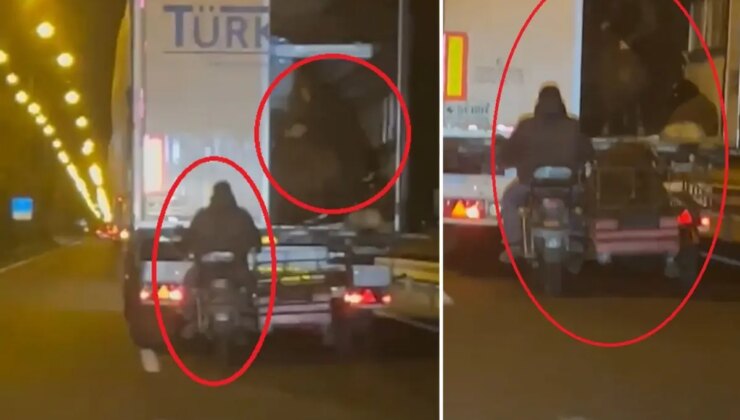 Film sahnelerini aratmadı! Hareket halindeki TIR’dan çaldıkları akıllar zarar