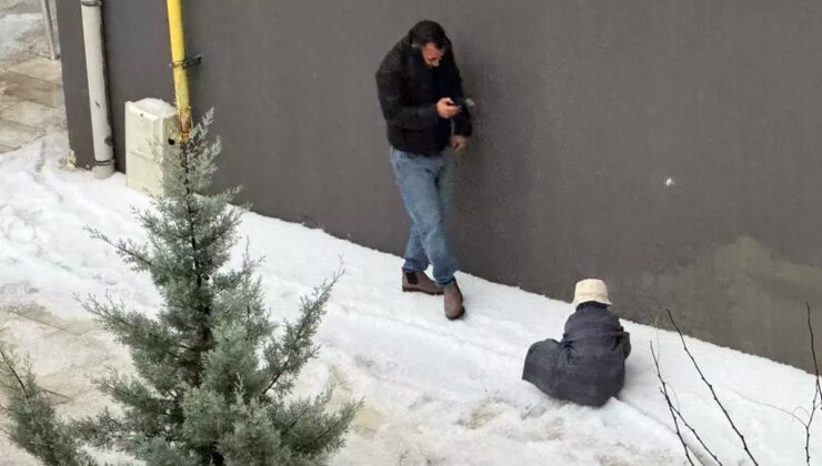 Görüntü Ege’den! Sokaklar beyaza büründü