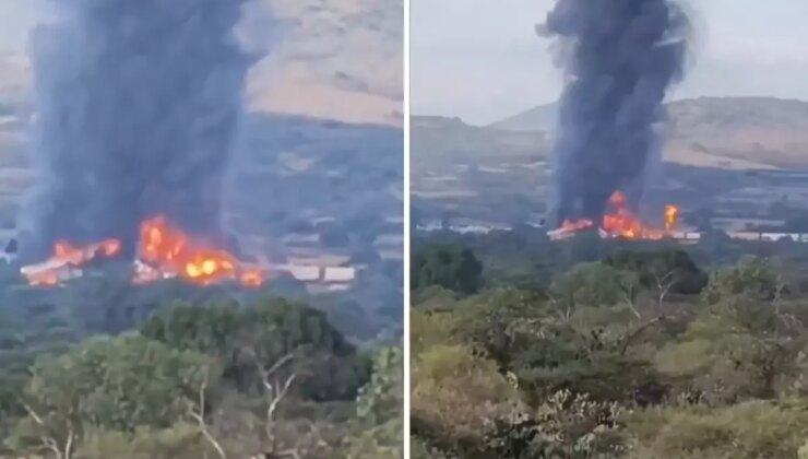 Güney Amerika ülkesinde facia! Raydan çıkan tren cayır cayır yandı