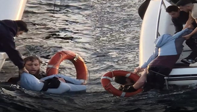 İstanbul Boğazı’nda denize düşen kadın son anda kurtarıldı!