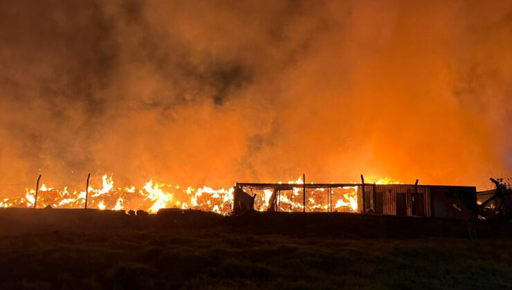 İzmir’de belediyeye ait çöp depolama alanında yangın