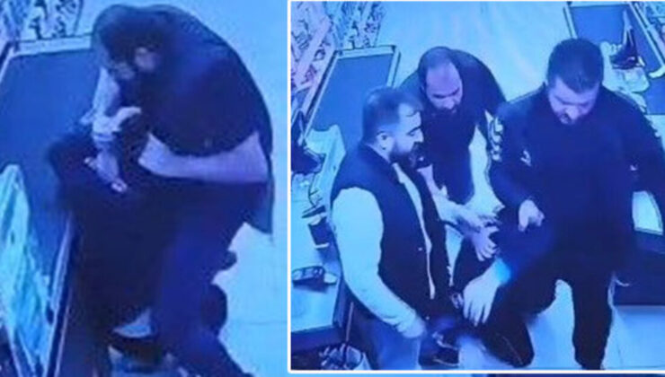 Korkunç olay kamerada! Market çalışanlarına feci darp!
