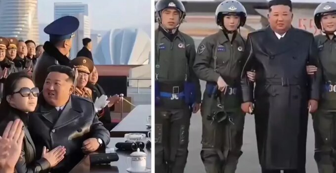 Kuzey Kore lideri Kim Jong Un, hava gücünü sahneye çıkardı