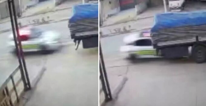 Manisa’da polisin şehit olduğu kaza kamerada