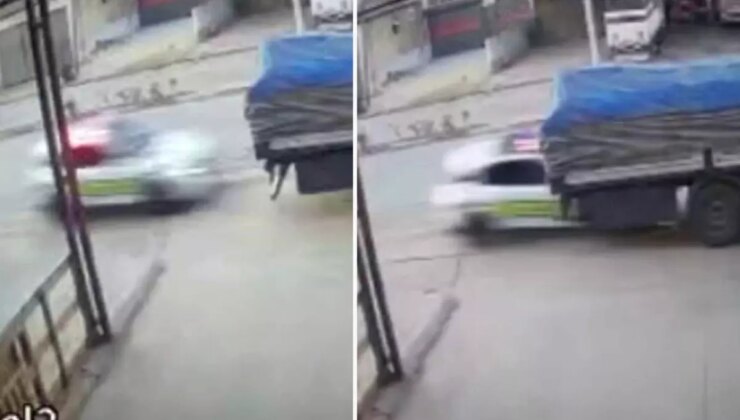 Manisa’da polisin şehit olduğu kaza kamerada