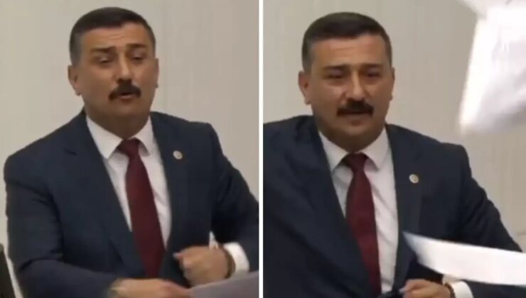 TBMM’de Fatih Altaylı protestosu! Elindeki kağıtları fırlattı