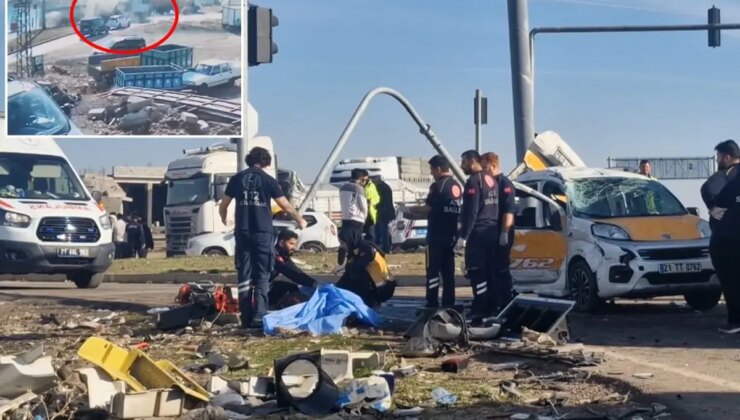 Tır, taksiyle hafif ticari aracı biçti! Ölü ve yaralılar var