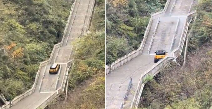 Ünlü otomobil markası şov yaparken rezil oldu: Tarihi yapıyı mahvettiler