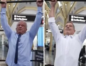 ABD’li bakanlar havalimanında barfiks yarışına girdi