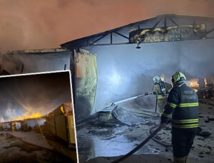 Hatay’da öğrencilerin eğitim gördüğü 6 konteyner alevlere teslim oldu