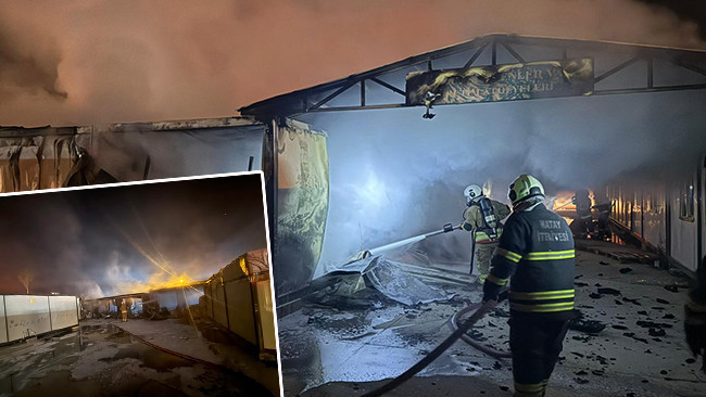 Hatay’da öğrencilerin eğitim gördüğü 6 konteyner alevlere teslim oldu