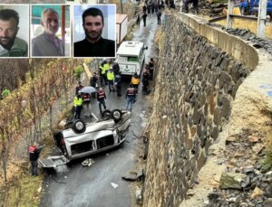 Kamyonet bariyerleri aşıp alt yola düştü! 3 kişi hayatını kaybetti