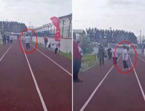 Koşu yarışında bitiş çizgisine yaklaşan özel çocuğun yaptığı hareket yürekleri ısıttı