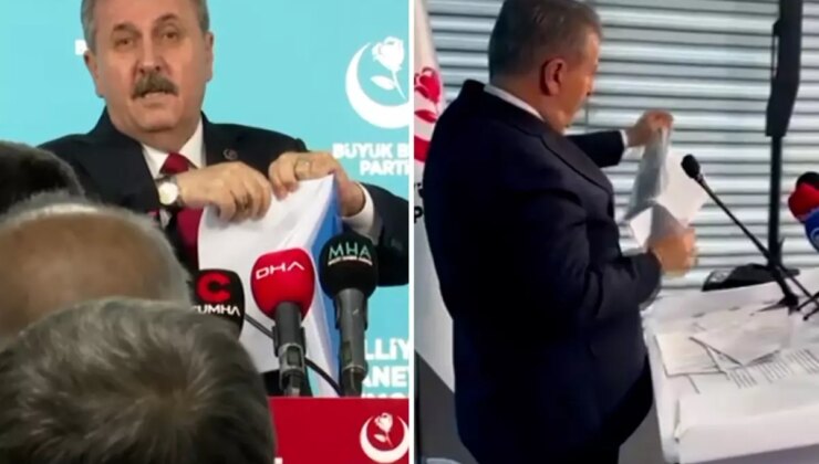 Mustafa Destici’yi küplere bindiren rapor! Kameralar önünde yırtıp attı, salon ayakta alkışladı