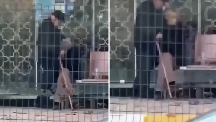 Otobüs durağında mide bulandıran olay! Yaşına başına bakmadan yaptıklarına bakın