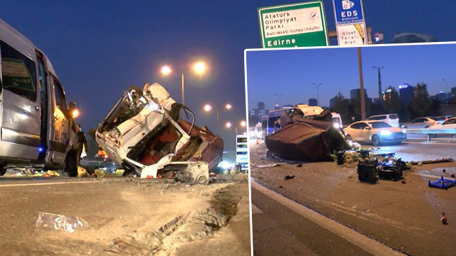 TEM Otoyolu’nda zincirleme kaza: Kilometrelerce araç kuyruğu oluştu