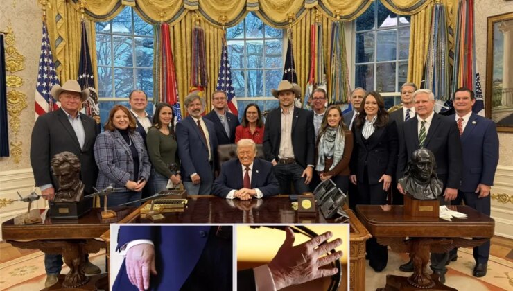 Trump’ın elindeki morlukların sırrı çözüldü: Yoğun tokalaşma trafiği