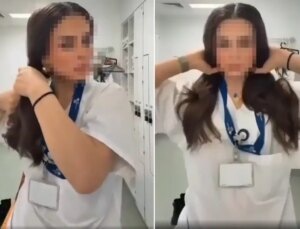 Bir hemşire daha DEM Parti’nin eylemine destek verdi! Boynundaki kolye dikkat çekti