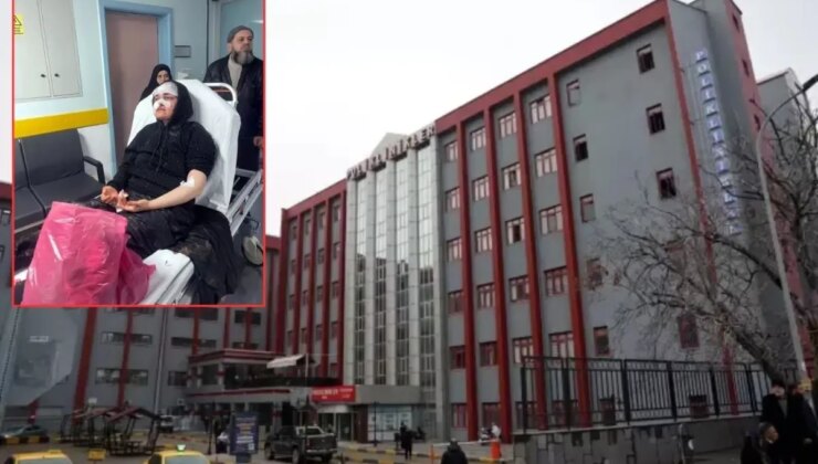 Boşanma aşamasındaki eşine kaldırım taşıyla saldırdı