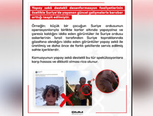 DMM’den Suriye’de yapay zeka destekli dezenformasyon uyarısı