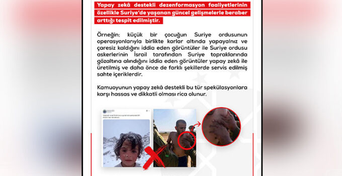 DMM’den Suriye’de yapay zeka destekli dezenformasyon uyarısı