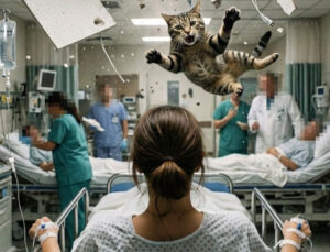 Kolunda serum vardı… Davetsiz misafir üzerine düştü! 50 bin TL kedi tazminatı!