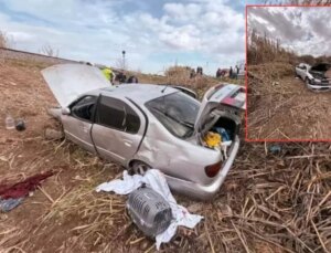 Otomobil şarampole devrildi! 2 kişi ağır yaralandı