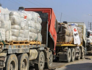 Sınır ötesine 11 insani yardım tırı