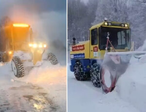 Tokat’ta yoğun kar yağışı! Mahsur kalan minibüstekiler kurtarıldı