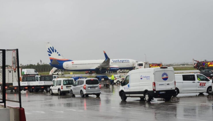 Antalya Havalimanı’nda korkutan kaza ucuz atlatıldı