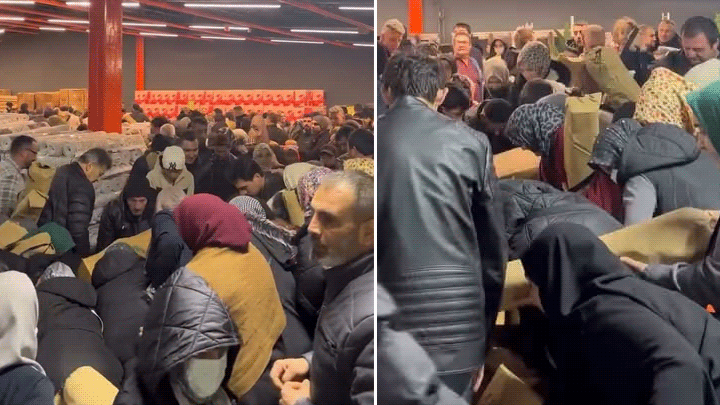 Bursa’da yeni açılan mağazada ‘indirim’ izdihamı