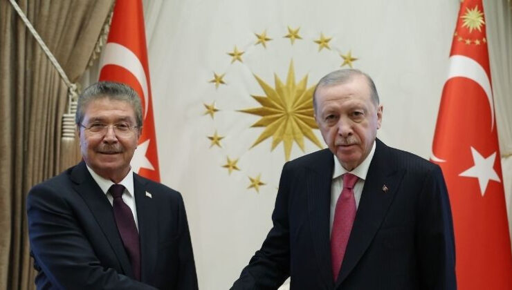 Cumhurbaşkanı Erdoğan, KKTC Başbakanı Üstel’i kabul etti