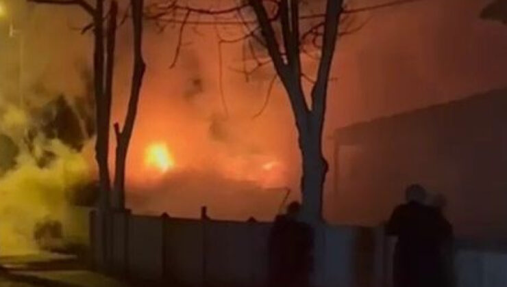 Düzce’de müştemilatta çıkan yangın endişe yarattı