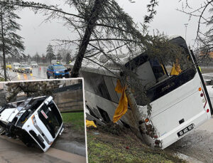 Isparta’da cezaevi ring aracı devrildi: 3 askeri personel yaralandı