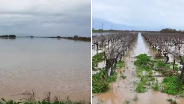 Manisa’da büyük panik! Çay taştı, kritik köprü su altında kaldı