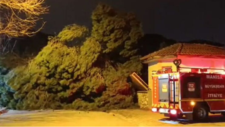 Manisa’da kuvvetli fırtına hayatı olumsuz etkiledi