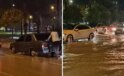 Sağanak yağış hayatı felç etti! Arabalar sular arasında kaldı