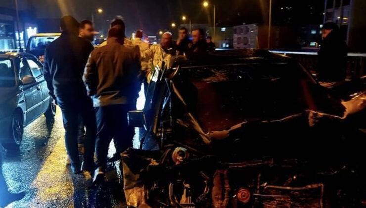 Samsun’da 8 araçlık zincirleme kaza: 2 yaralı
