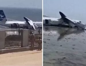 Somali’de yolcu uçağı Hint Okyanusu’na acil iniş yaptı