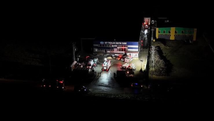 Süt ürünleri tesisinde yangın